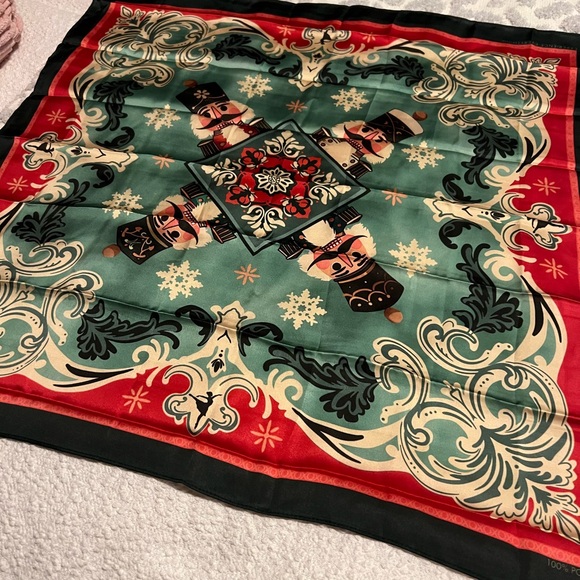 Zox Accessories - Festive Nutcracker Silk Like  Scarf